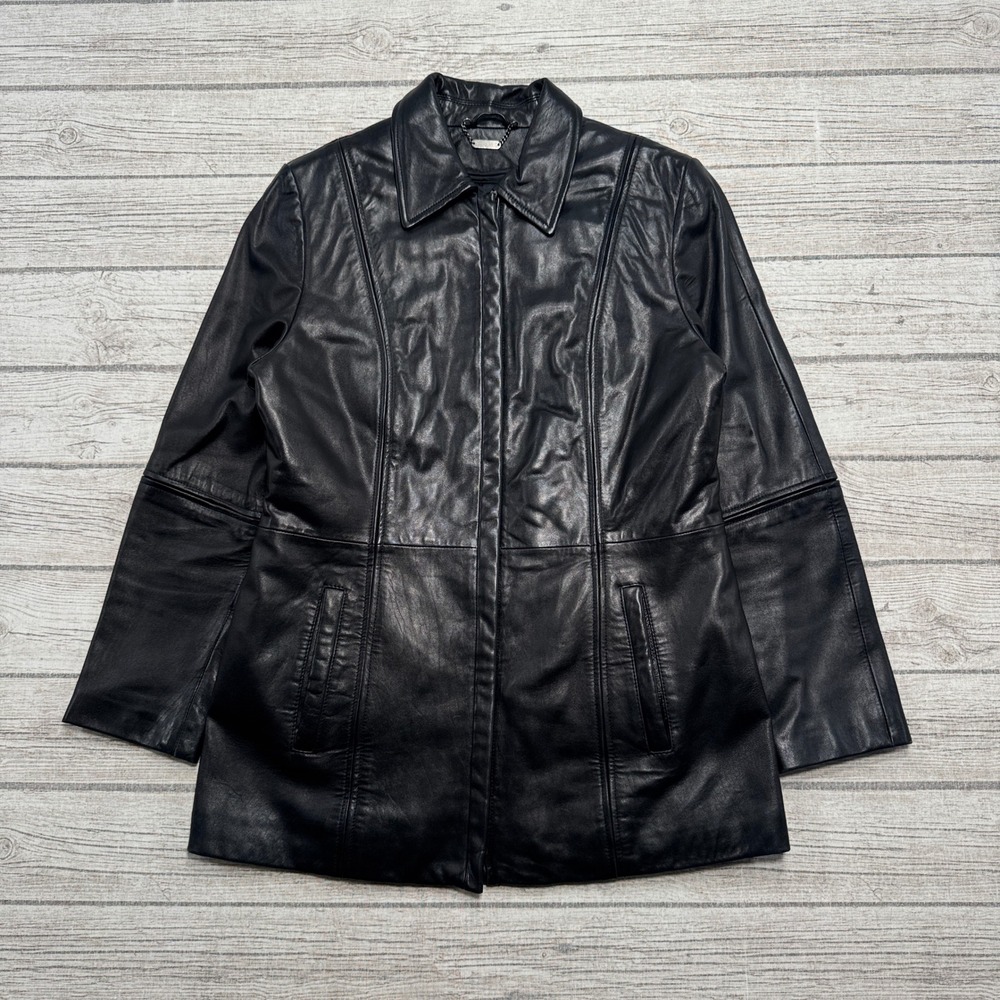 Danier Canada Leather Jacket Women's XS Black Insulated Insulated Outdoor Winter